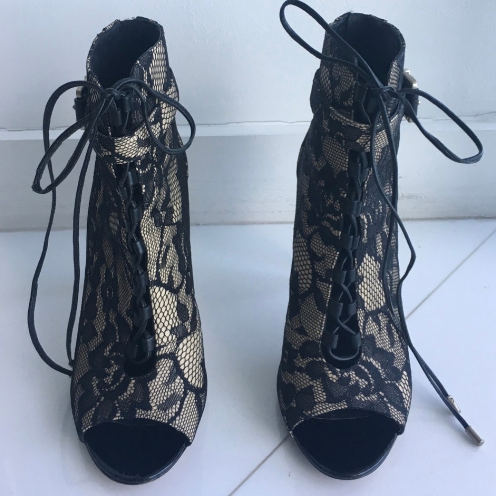 b brian atwood lace ankle boots